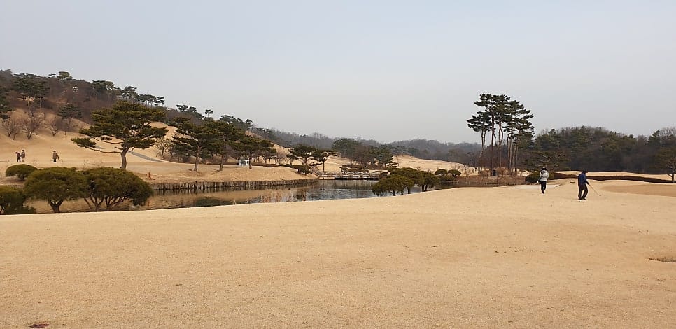 벨라코스 5번홀 그린 옆 해저드