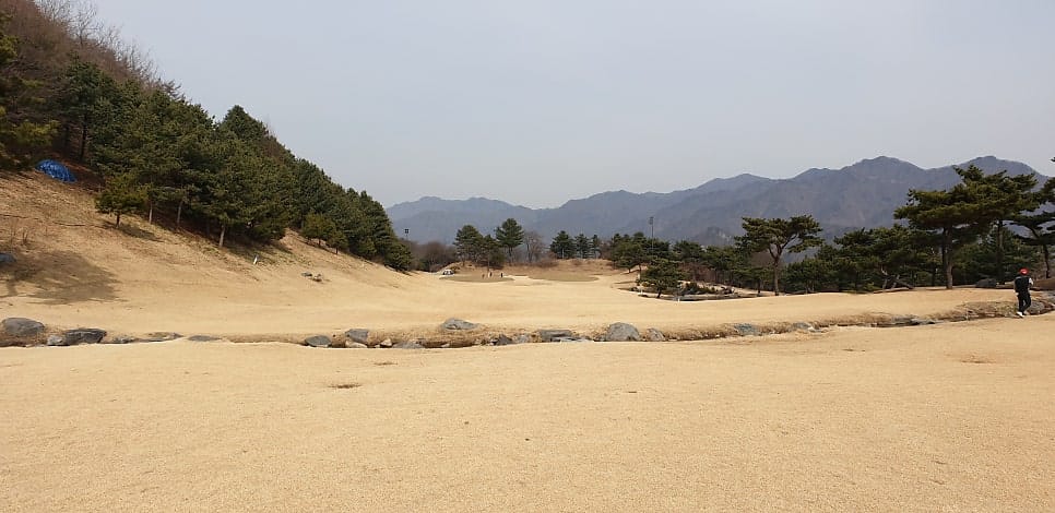 세컨샷 지점에 서 본 그린