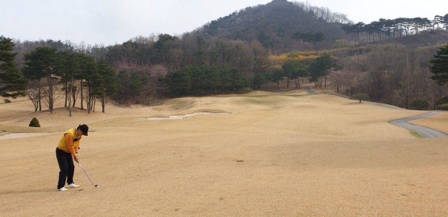 남코스 5번홀 세건샷 지점