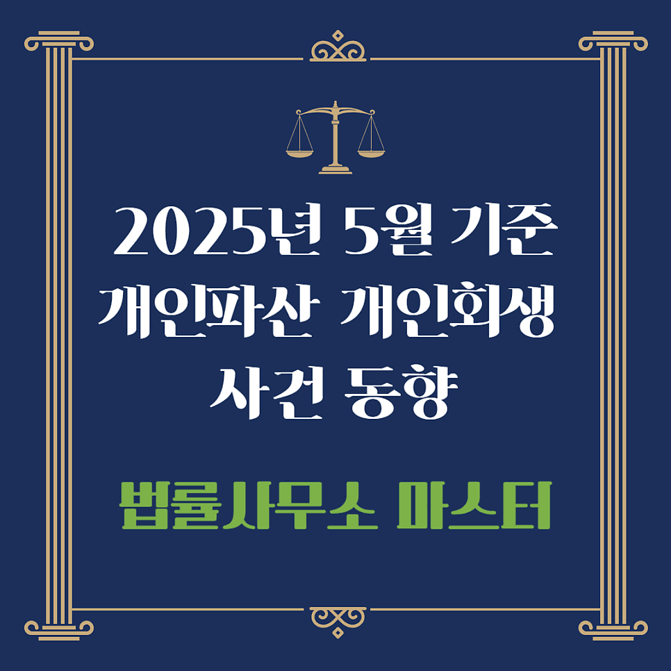 2025년 5월 기준 개인파산 및 개인회생 사건의 동향